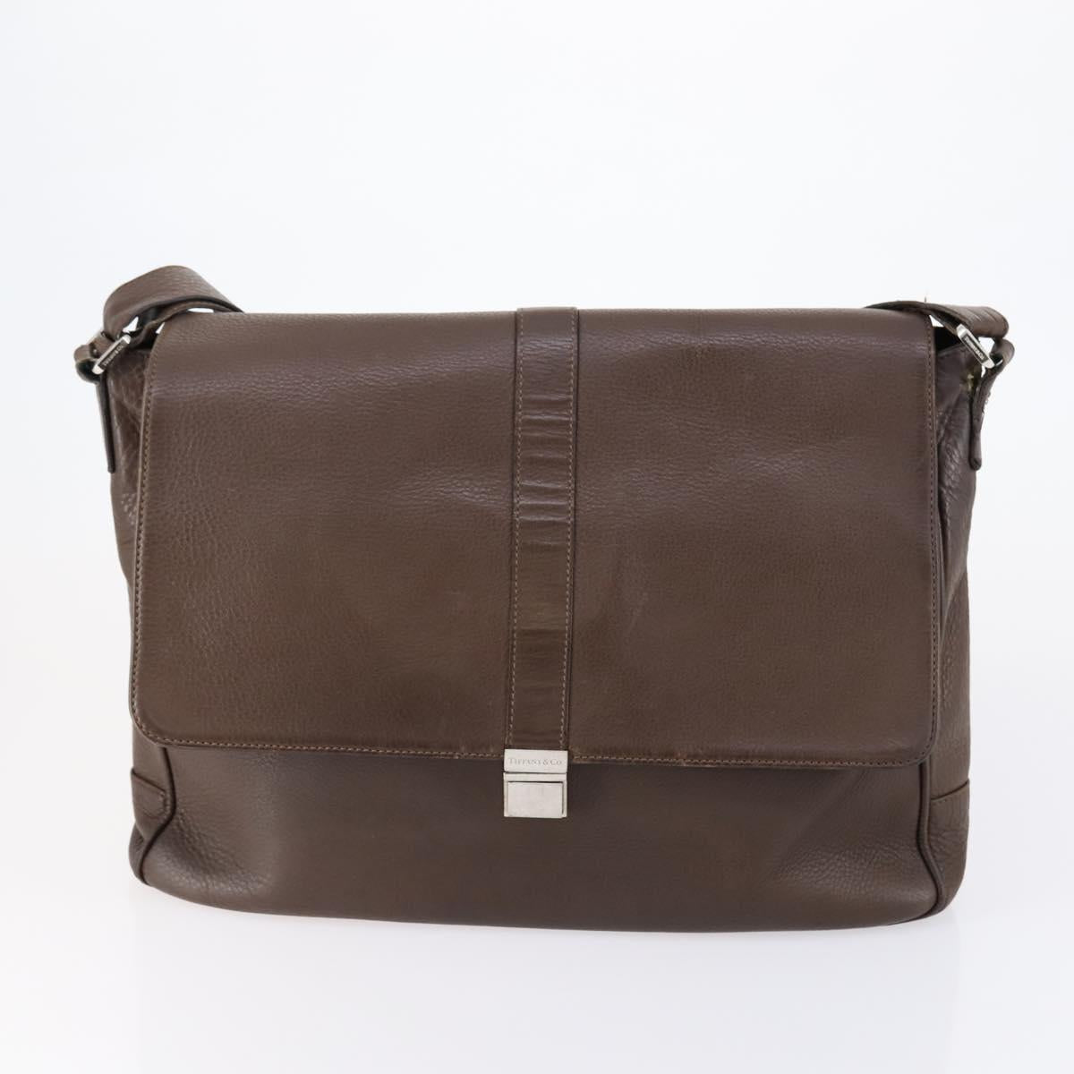 GUCCI TIFFANY&Co. Shoulder Bag Leather Canvas 2 Set Brown Red Auth bs31278