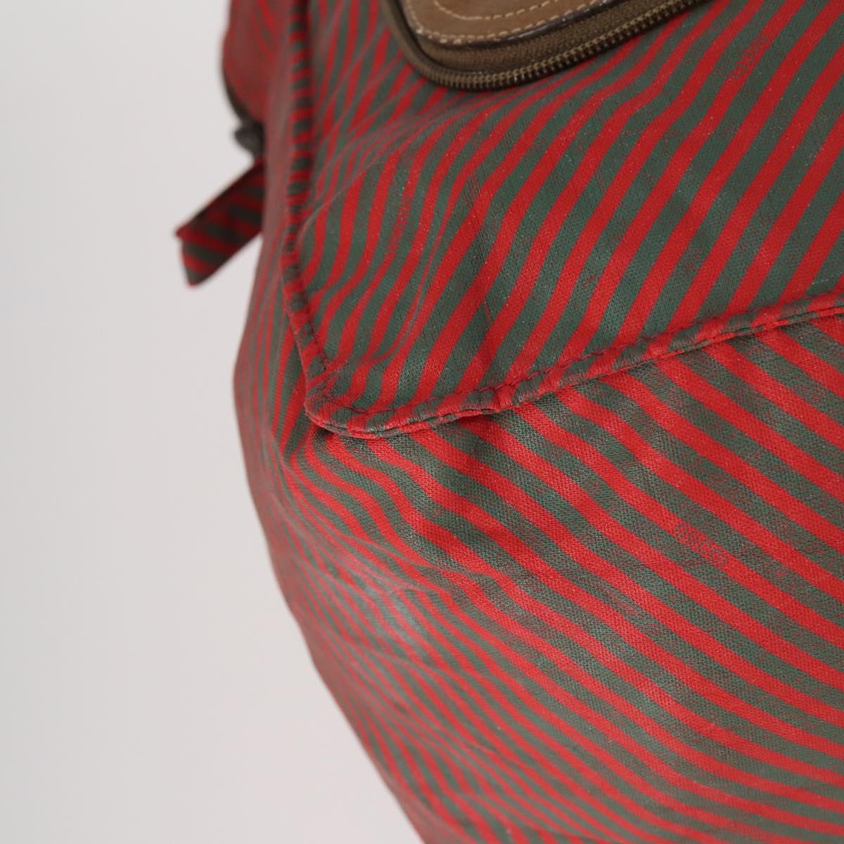 GUCCI TIFFANY&Co. Shoulder Bag Leather Canvas 2 Set Brown Red Auth bs31278