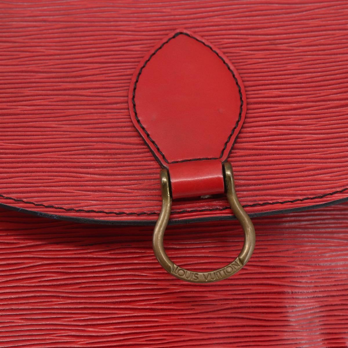 LOUIS VUITTON Epi Saint Cloud GM Shoulder Bag Red M52197 LV Auth bs31281