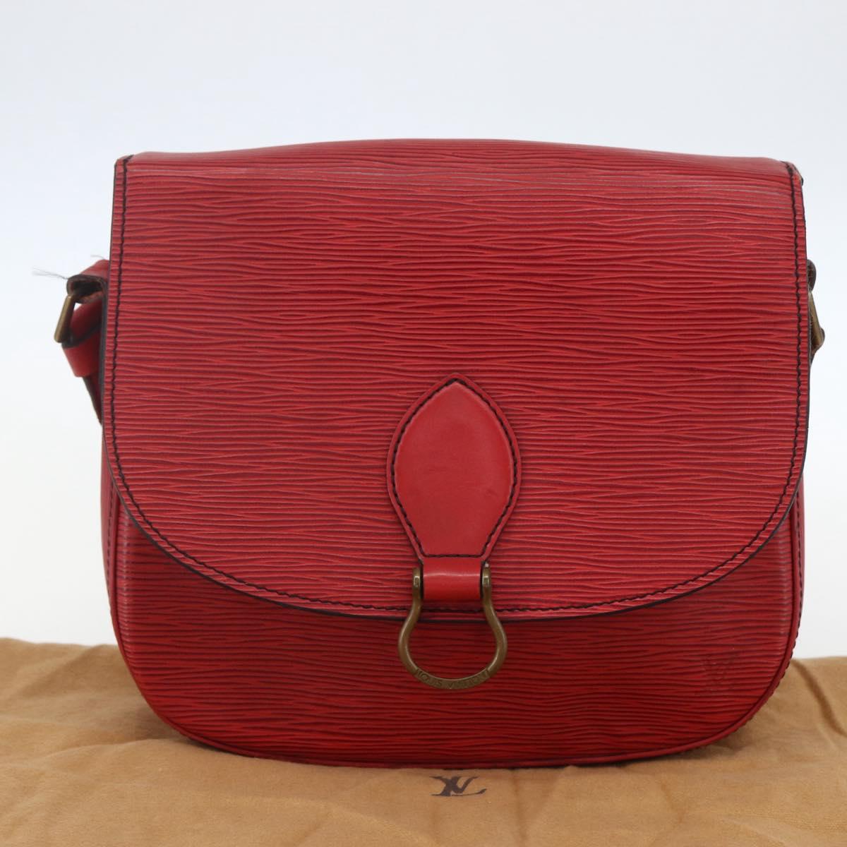 LOUIS VUITTON Epi Saint Cloud GM Shoulder Bag Red M52197 LV Auth bs31281