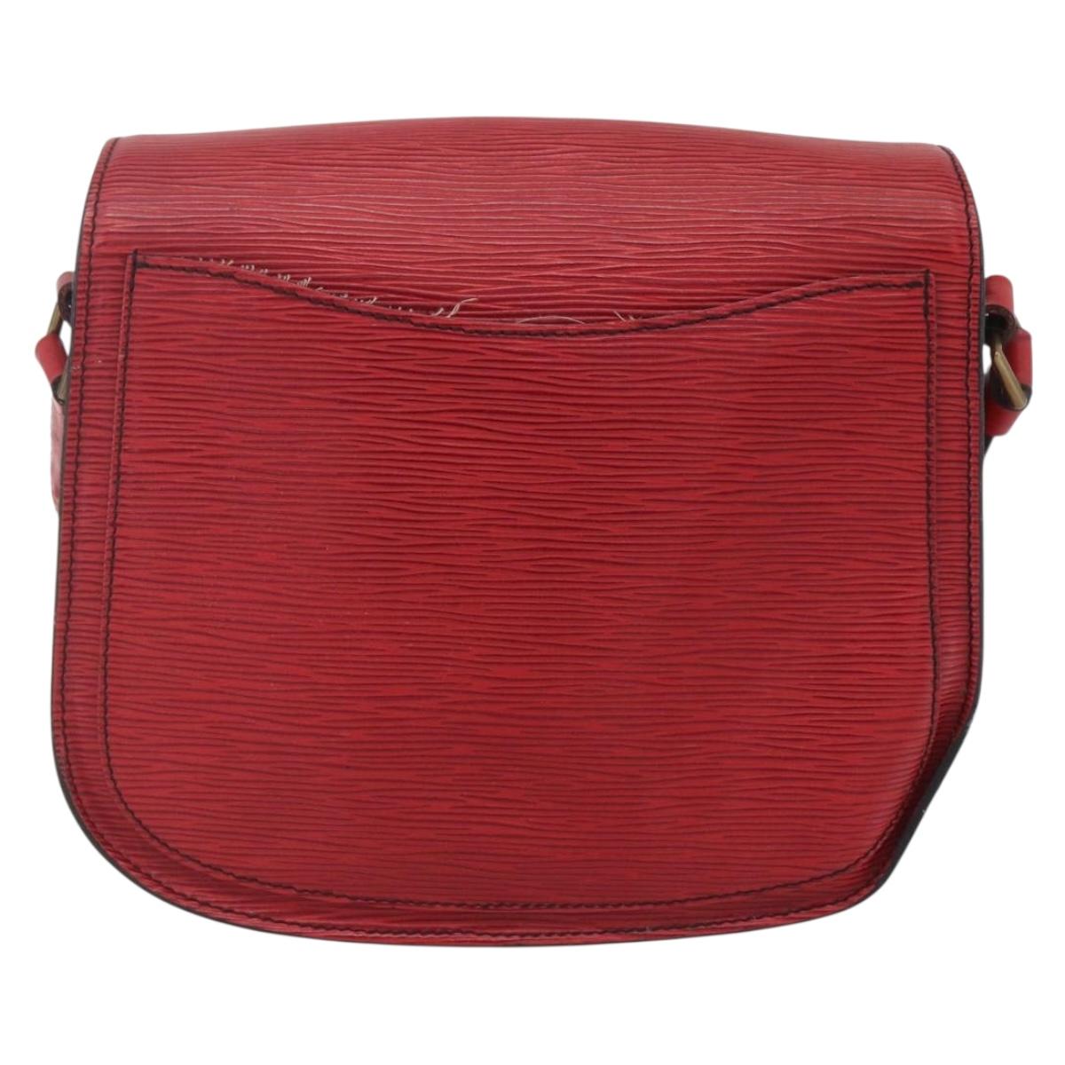 LOUIS VUITTON Epi Saint Cloud GM Shoulder Bag Red M52197 LV Auth bs31281