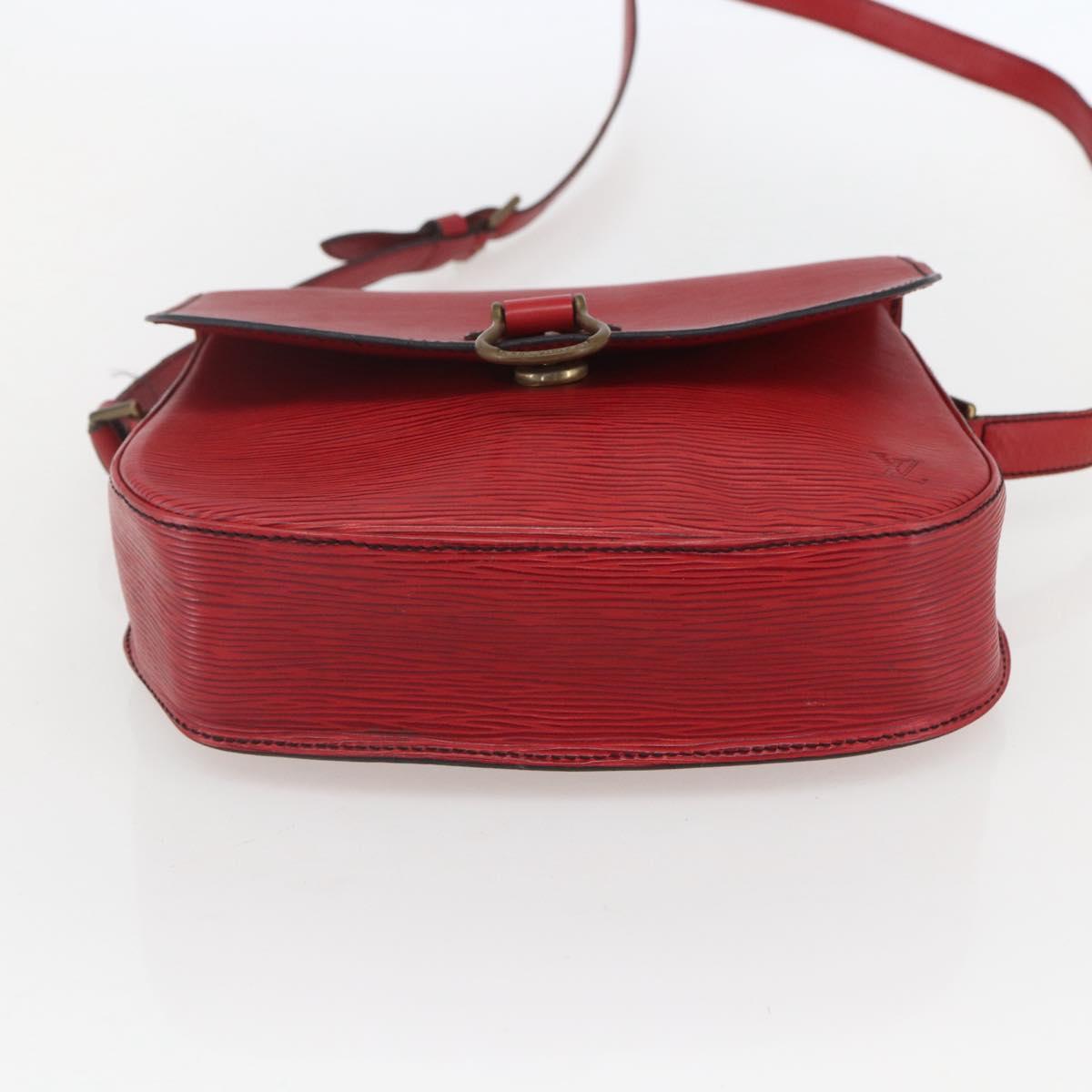 LOUIS VUITTON Epi Saint Cloud GM Shoulder Bag Red M52197 LV Auth bs31281