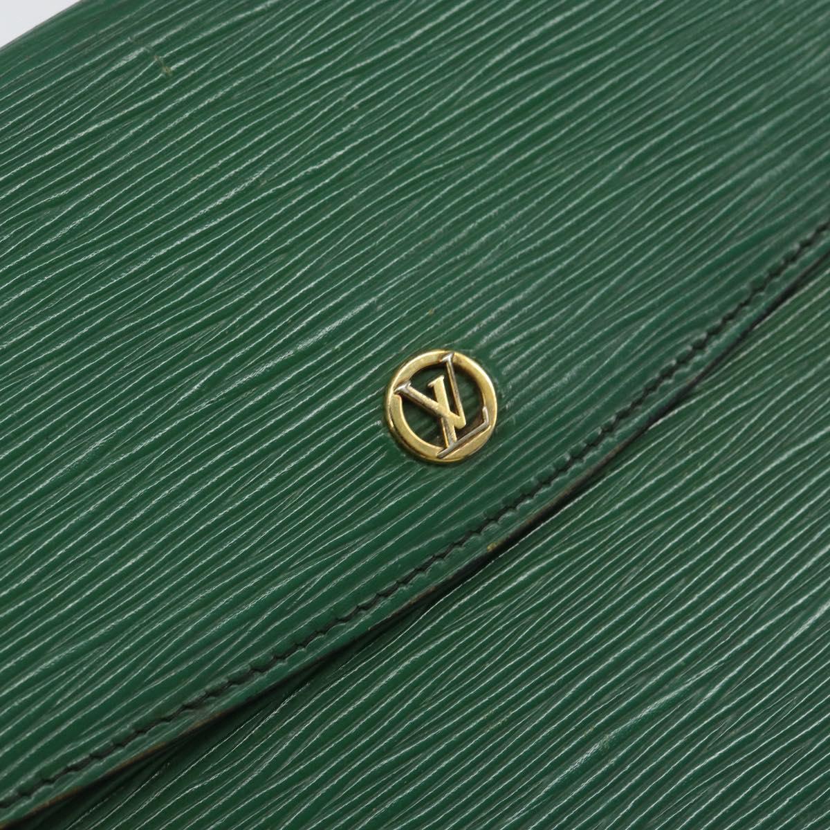 LOUIS VUITTON Epi Montaigne 27 Clutch Bag Green M52654 LV Auth bs31283