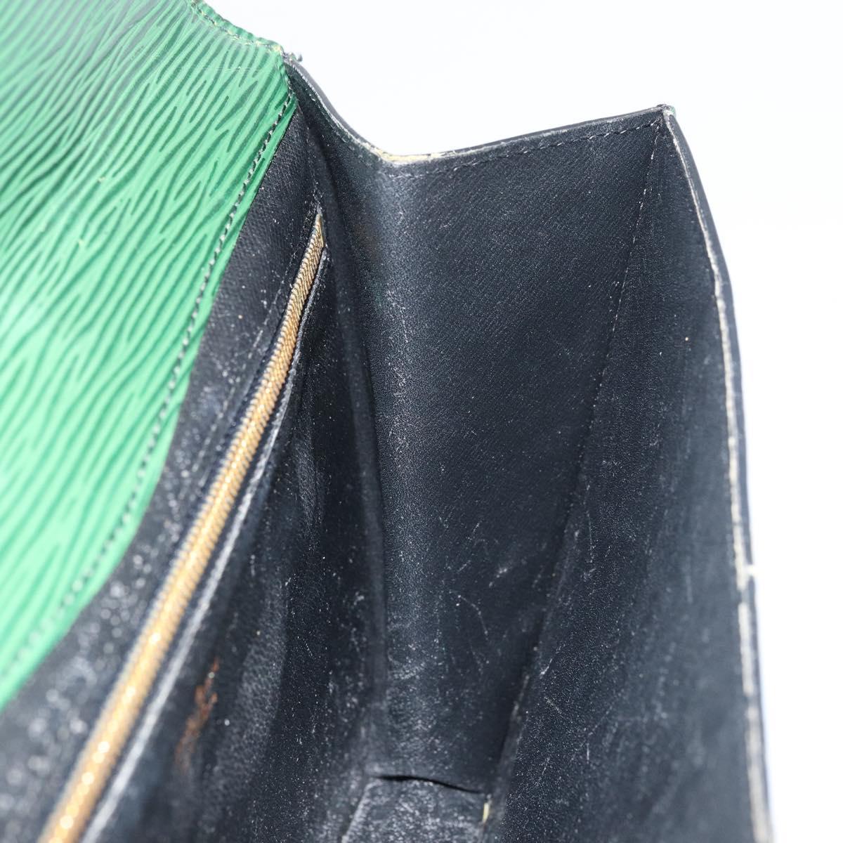 LOUIS VUITTON Epi Montaigne 27 Clutch Bag Green M52654 LV Auth bs31283