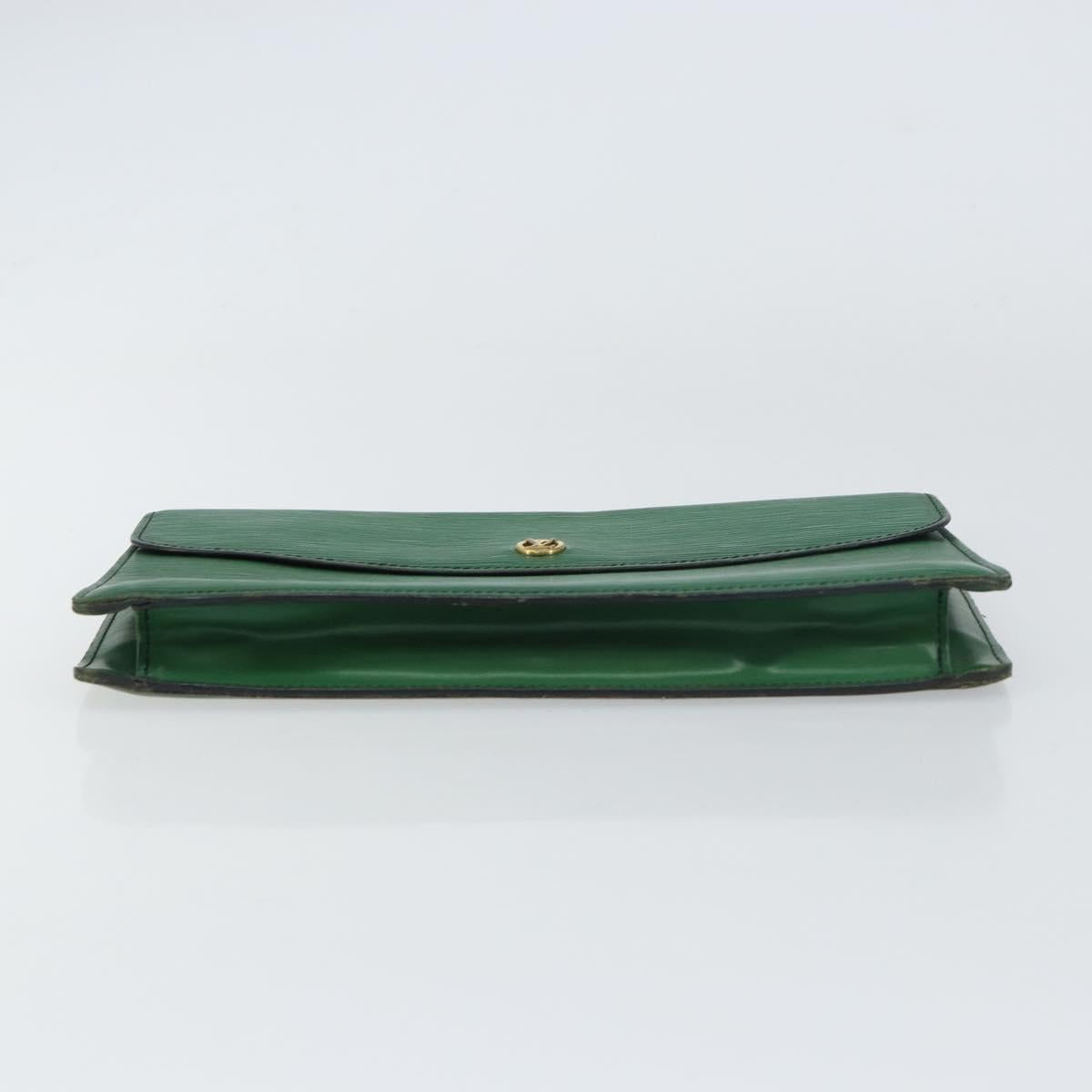 LOUIS VUITTON Epi Montaigne 27 Clutch Bag Green M52654 LV Auth bs31283
