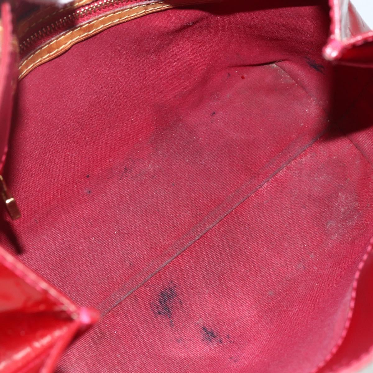 LOUIS VUITTON Monogram Vernis Reade PM Bag Pomme D'amour M91990 Auth bs31284