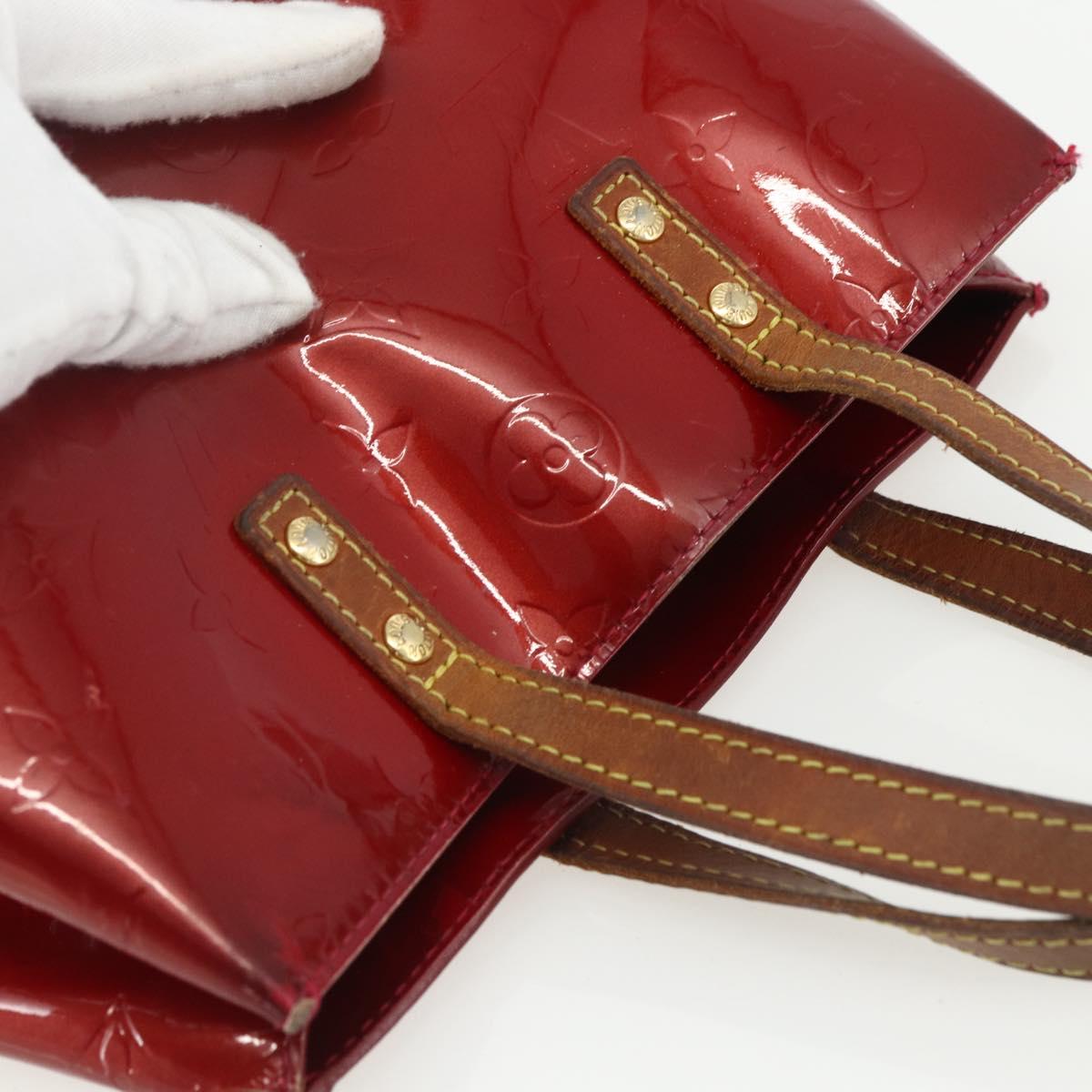 LOUIS VUITTON Monogram Vernis Reade PM Bag Pomme D'amour M91990 Auth bs31284