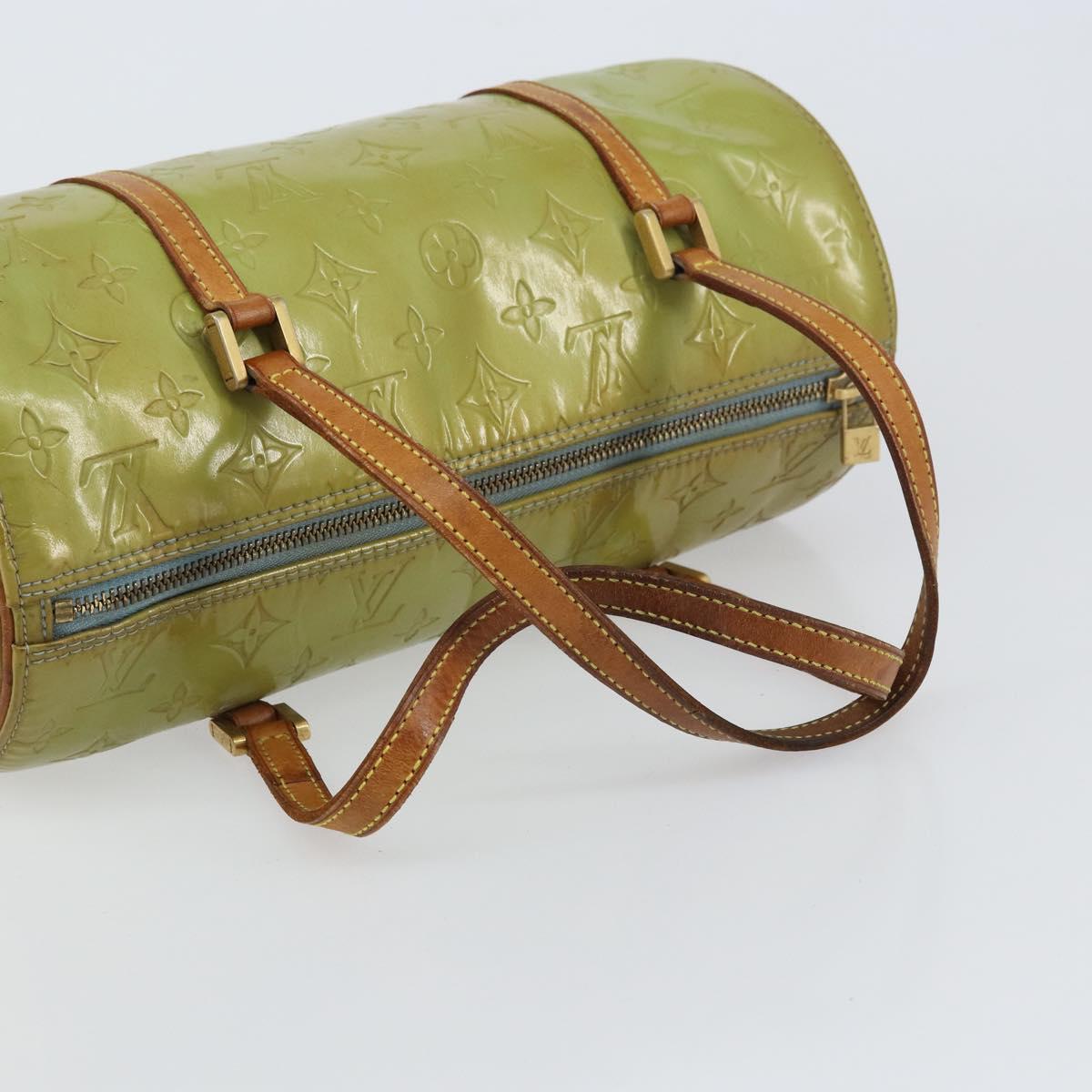 LOUIS VUITTON Monogram Vernis Bedford Hand Bag Baby Blue M91007 LV Auth bs31285