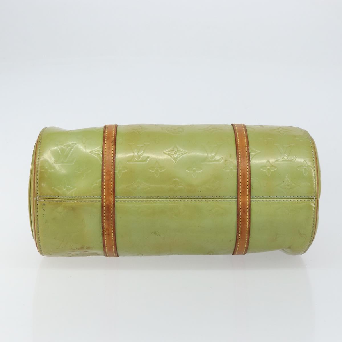 LOUIS VUITTON Monogram Vernis Bedford Hand Bag Baby Blue M91007 LV Auth bs31285