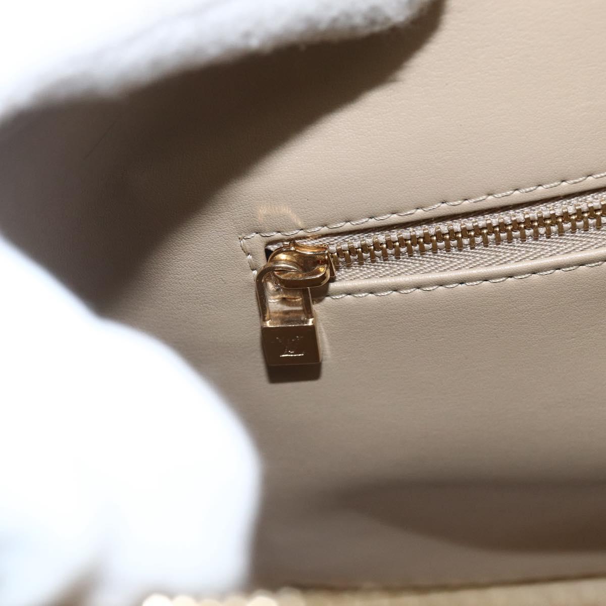 LOUIS VUITTON Monogram Vernis Houston Hand Bag Beige M91004 LV Auth bs31286
