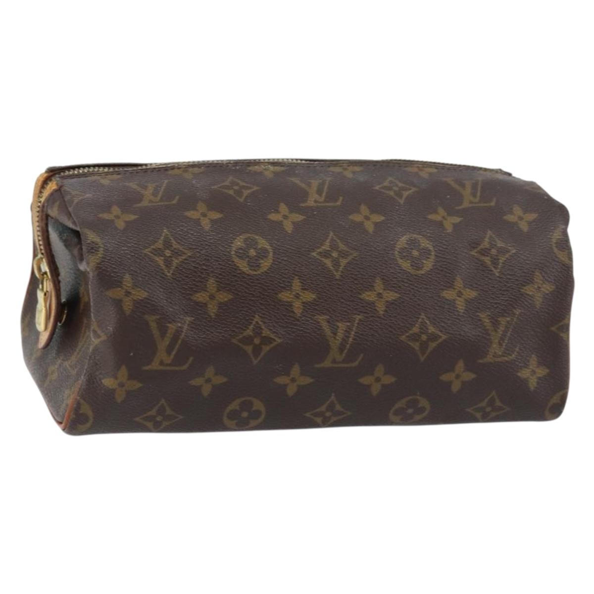 LOUIS VUITTON Monogram Trousse Patte Pression Cosmetic Pouch M47636 Auth bs31287