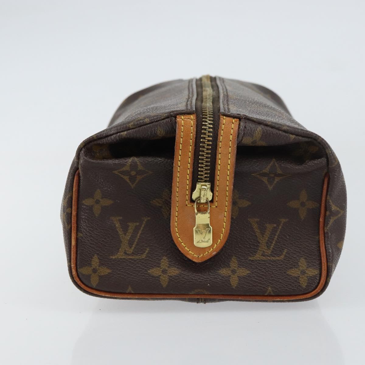 LOUIS VUITTON Monogram Trousse Patte Pression Cosmetic Pouch M47636 Auth bs31287
