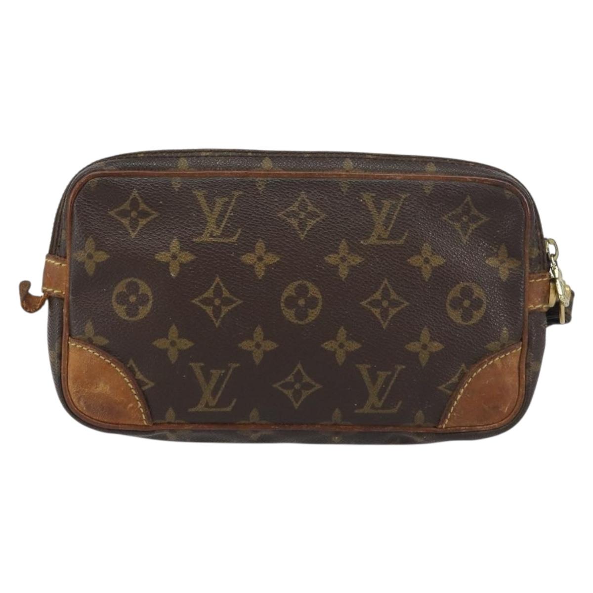 LOUIS VUITTON Monogram Marly Dragonne PM Clutch Bag M51827 LV Auth bs31293