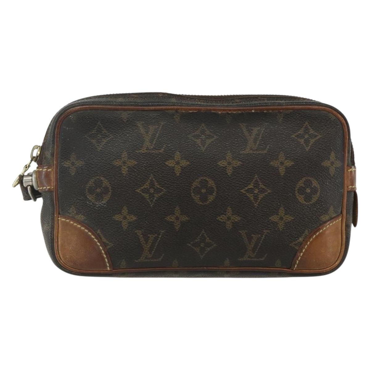 LOUIS VUITTON Monogram Marly Dragonne PM Clutch Bag M51827 LV Auth bs31294