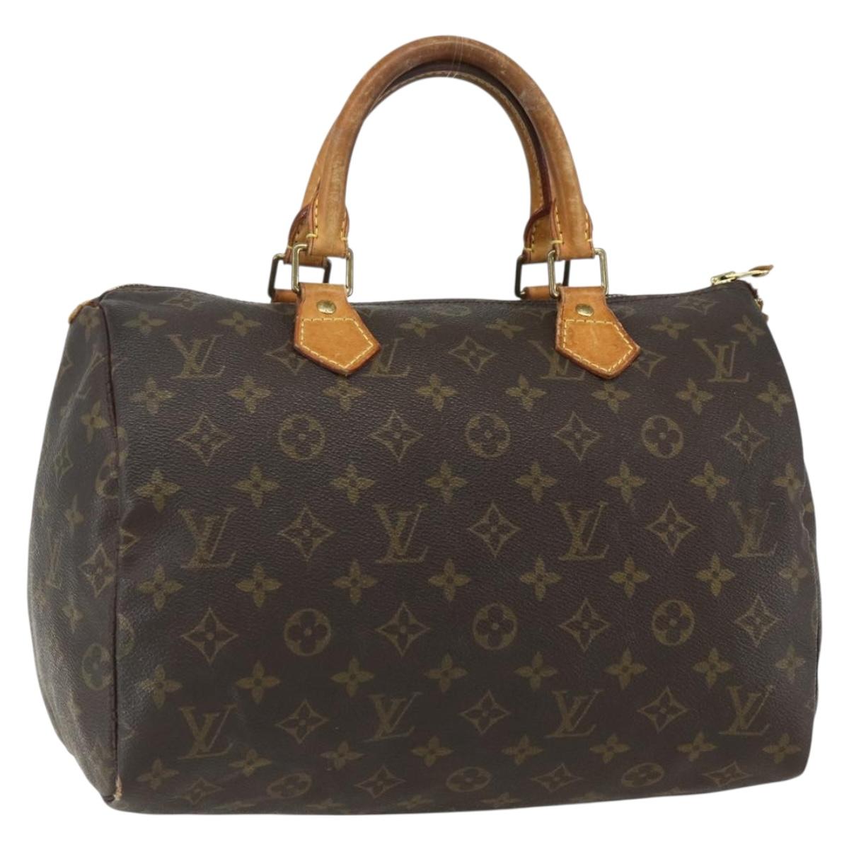 LOUIS VUITTON Monogram Speedy 30 Hand Bag M41526 LV Auth bs31298