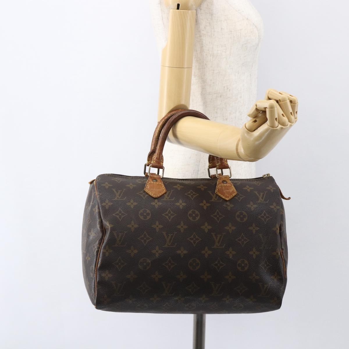 LOUIS VUITTON Monogram Speedy 30 Hand Bag M41526 LV Auth bs31300