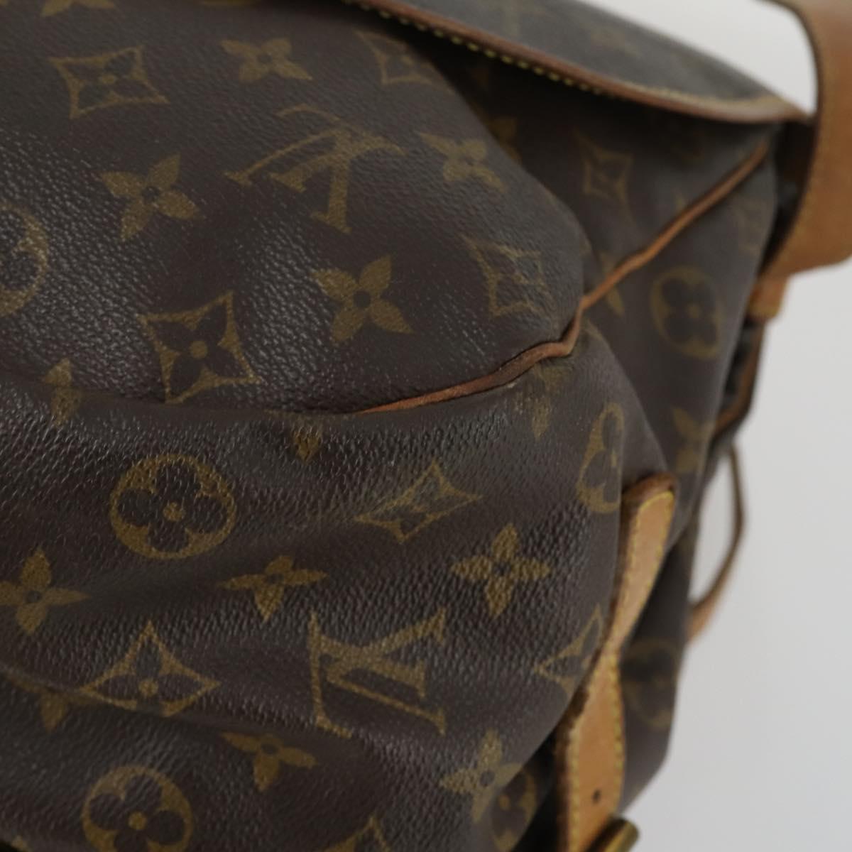 LOUIS VUITTON Monogram Saumur 35 Shoulder Bag M42254 LV Auth bs31304