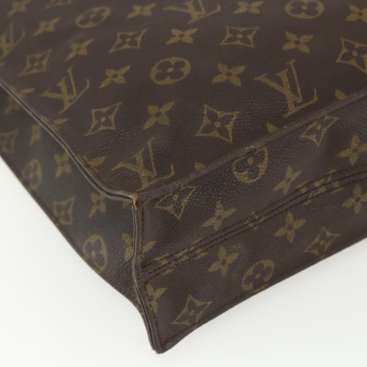 LOUIS VUITTON Monogram Sac Plat Hand Bag M51140 LV Auth bs31305
