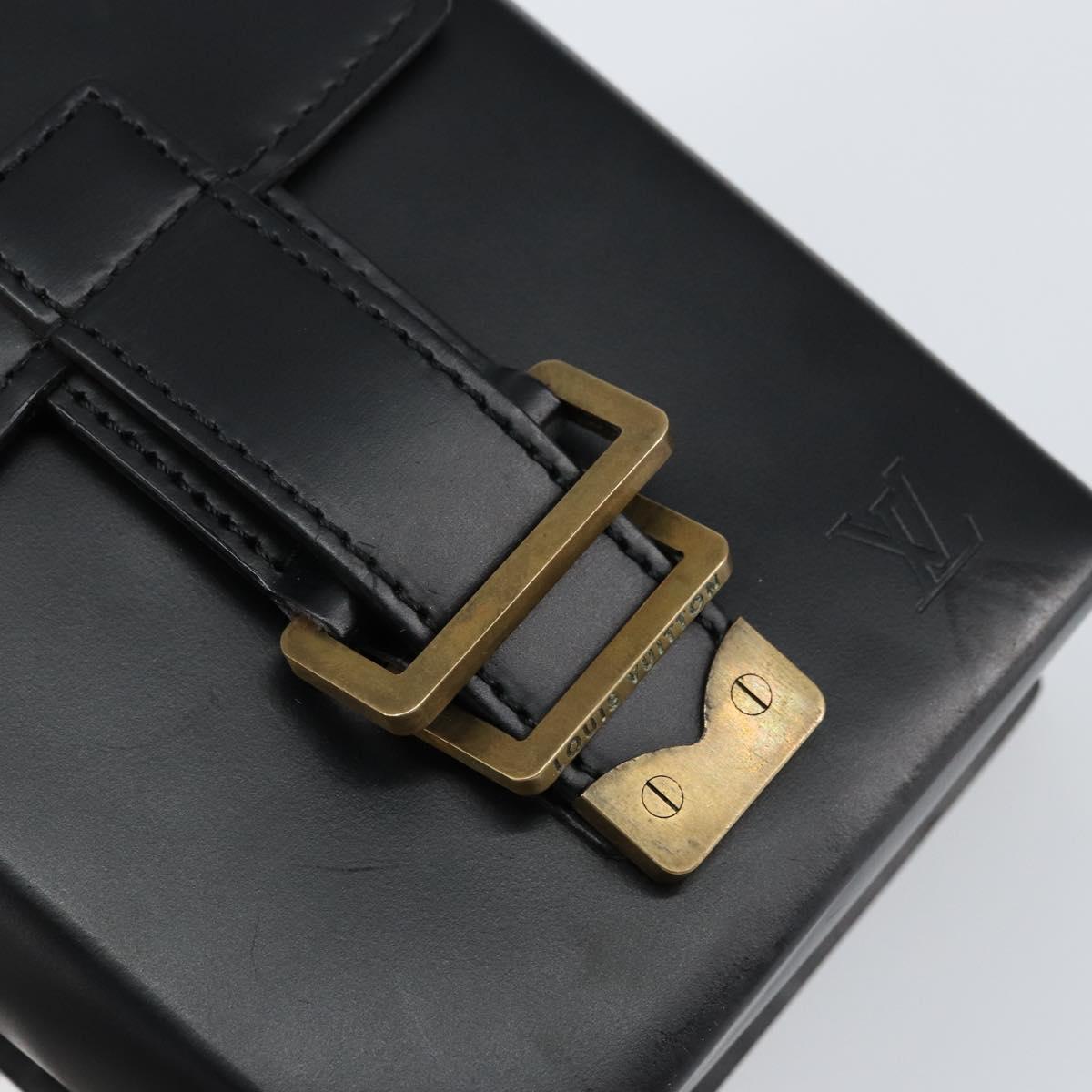 LOUIS VUITTON Pister Shoulder Bag Leather Black M92222 LV Auth bs31308