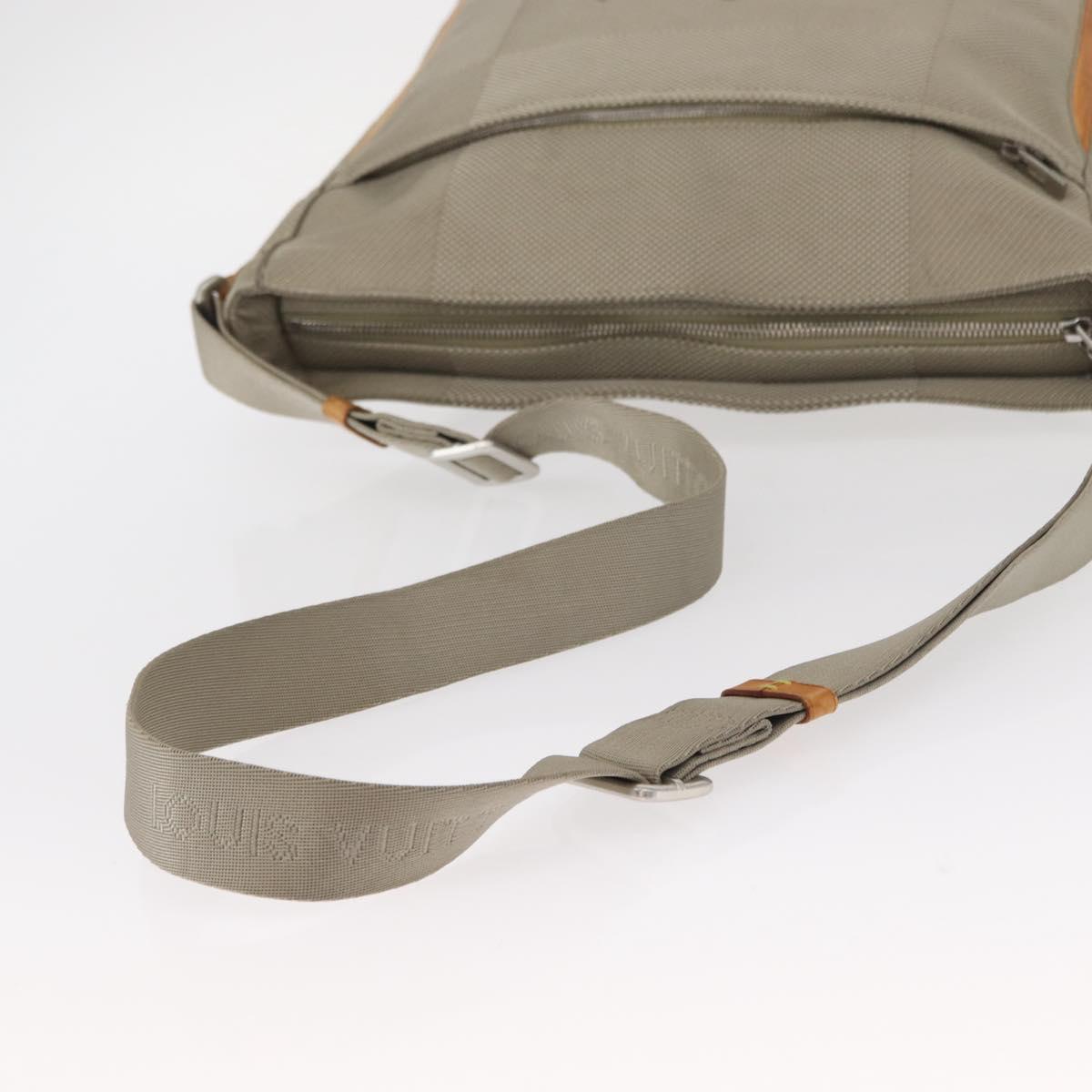 LOUIS VUITTON Damier Geant Compignon Messenger Bag Gray M93046 LV Auth bs31309