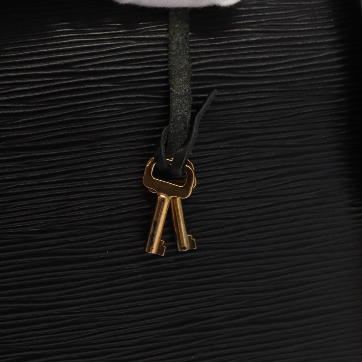 LOUIS VUITTON Epi Serviette Fermoir Business Bag Black M54352 LV Auth bs31310