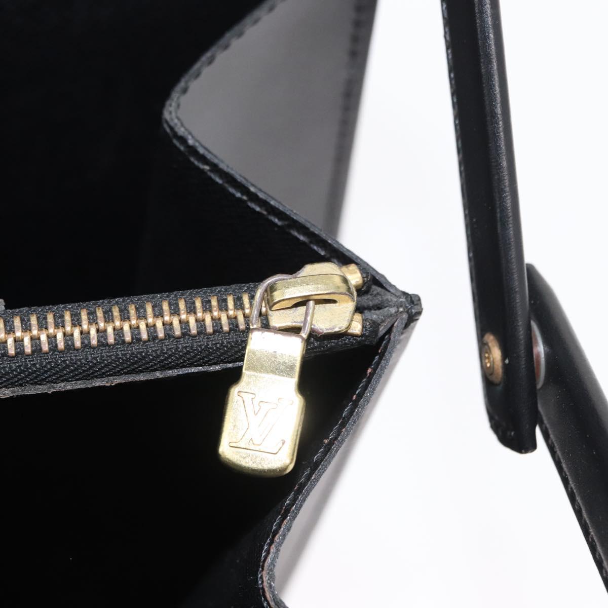 LOUIS VUITTON Epi Serviette Fermoir Business Bag Black M54352 LV Auth bs31310
