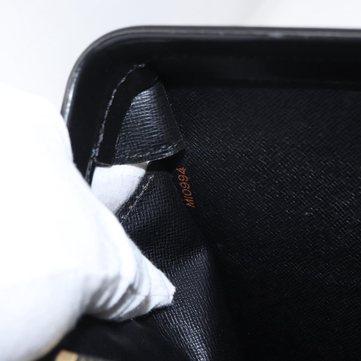 LOUIS VUITTON Epi Serviette Fermoir Business Bag Black M54352 LV Auth bs31310