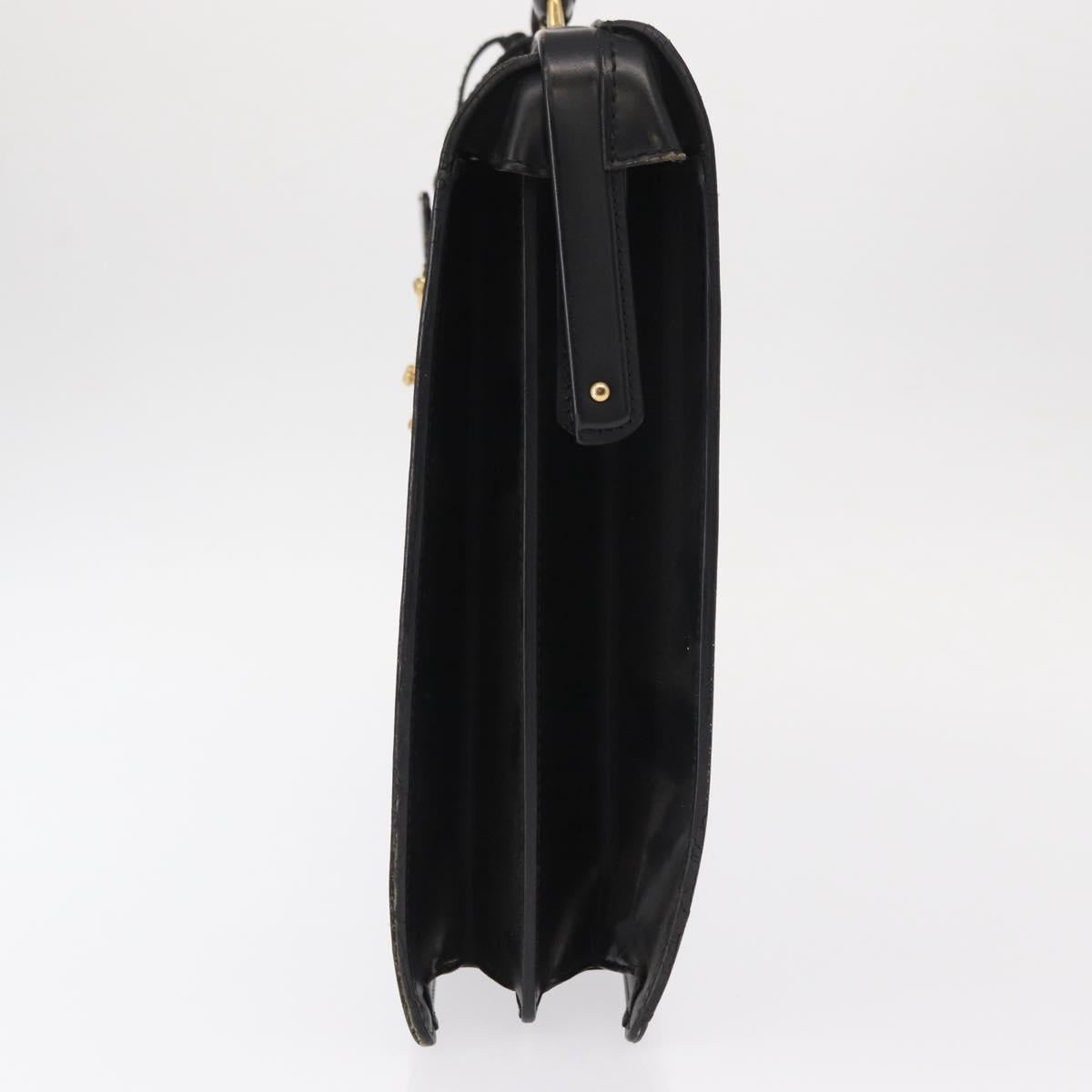 LOUIS VUITTON Epi Serviette Fermoir Business Bag Black M54352 LV Auth bs31310