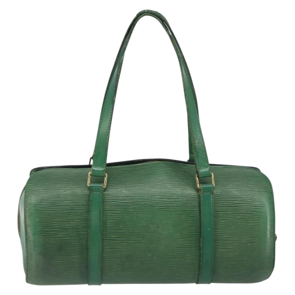 LOUIS VUITTON Epi Soufflot Hand Bag Green M52224 LV Auth bs31313