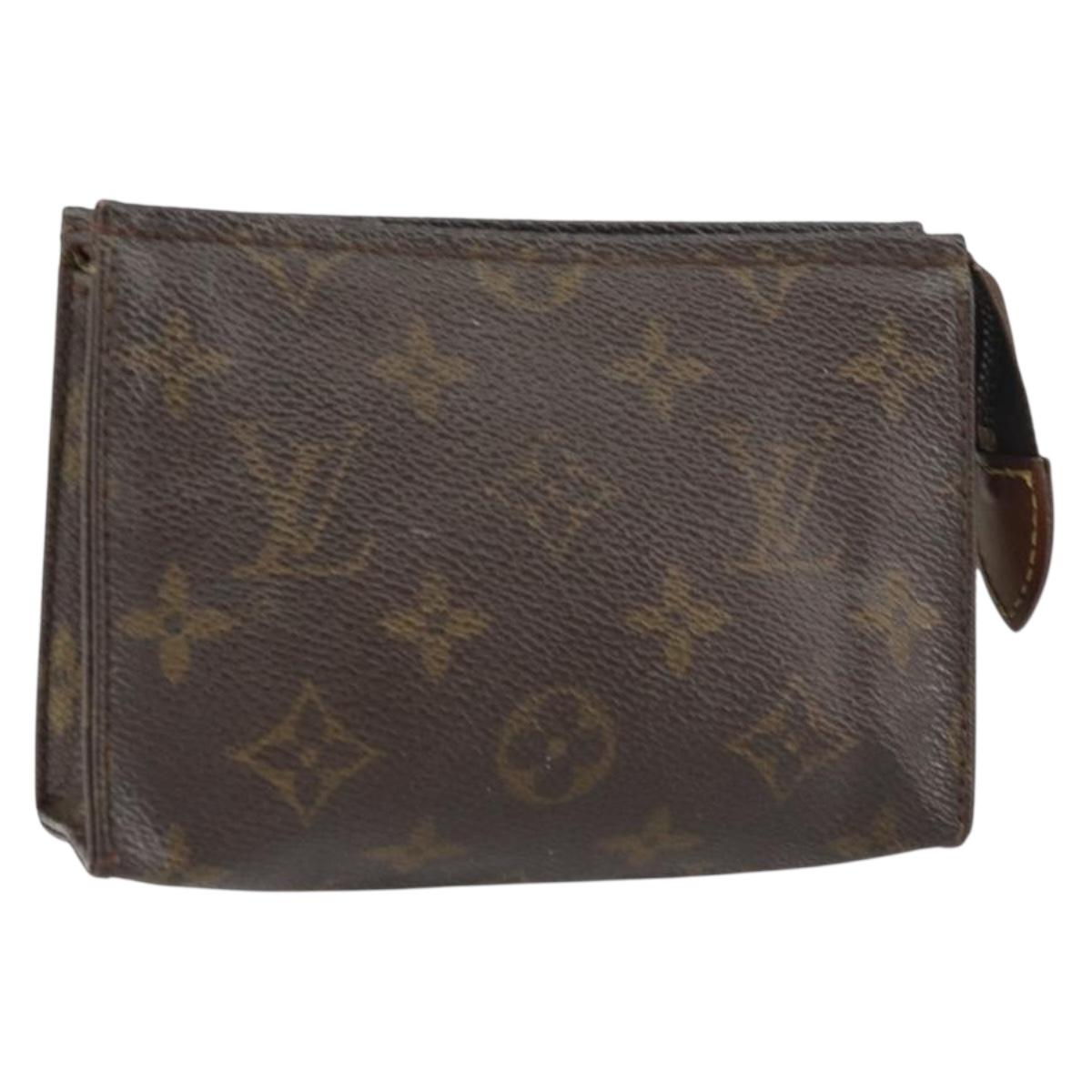 LOUIS VUITTON Monogram Poche Toilette 15 Pouch M47546 LV Auth bs31317