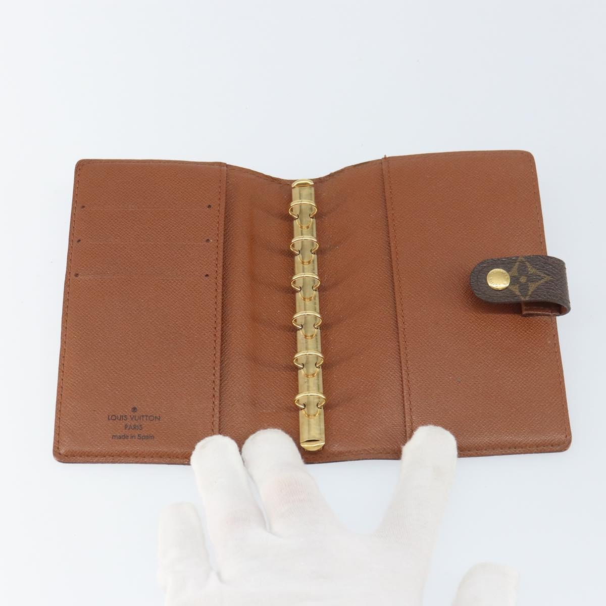 LOUIS VUITTON Monogram Agenda PM Day Planner Cover R20005 LV Auth bs31322