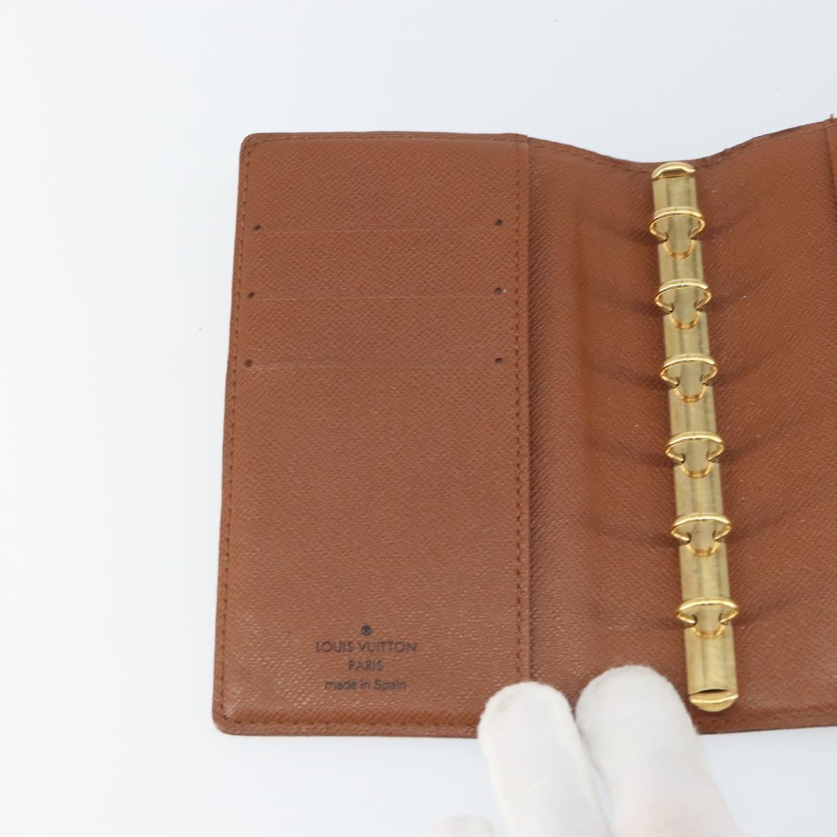 LOUIS VUITTON Monogram Agenda PM Day Planner Cover R20005 LV Auth bs31322
