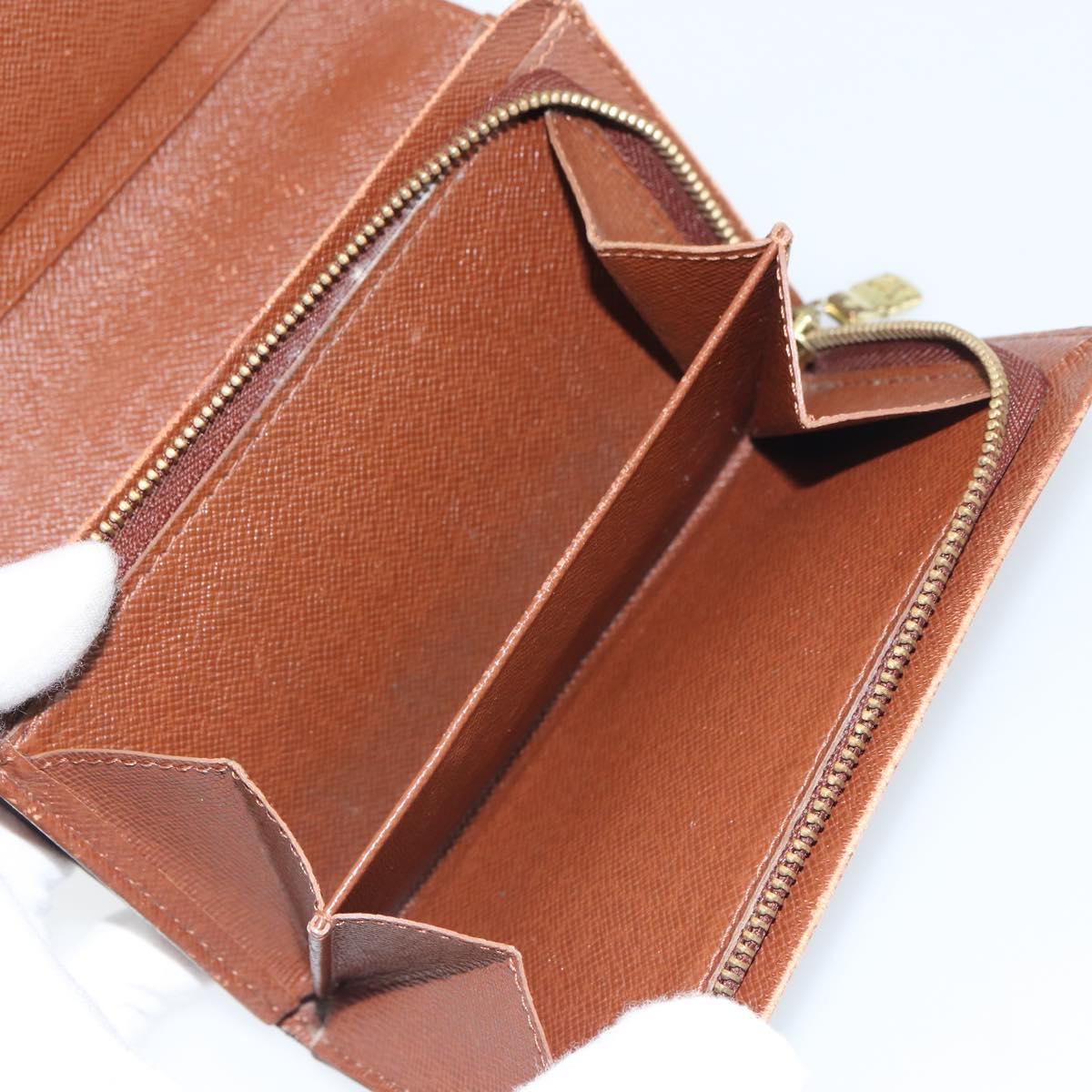 LOUIS VUITTON Monogram Porte Monnaie Billets Tresor Wallet M61730 Auth bs31323