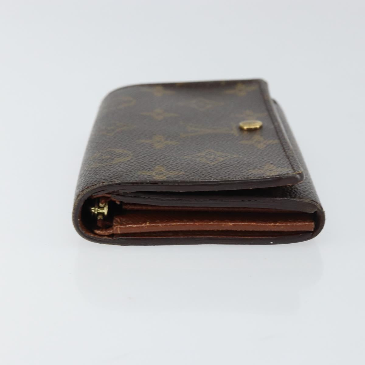 LOUIS VUITTON Monogram Porte Monnaie Billets Tresor Wallet M61730 Auth bs31323