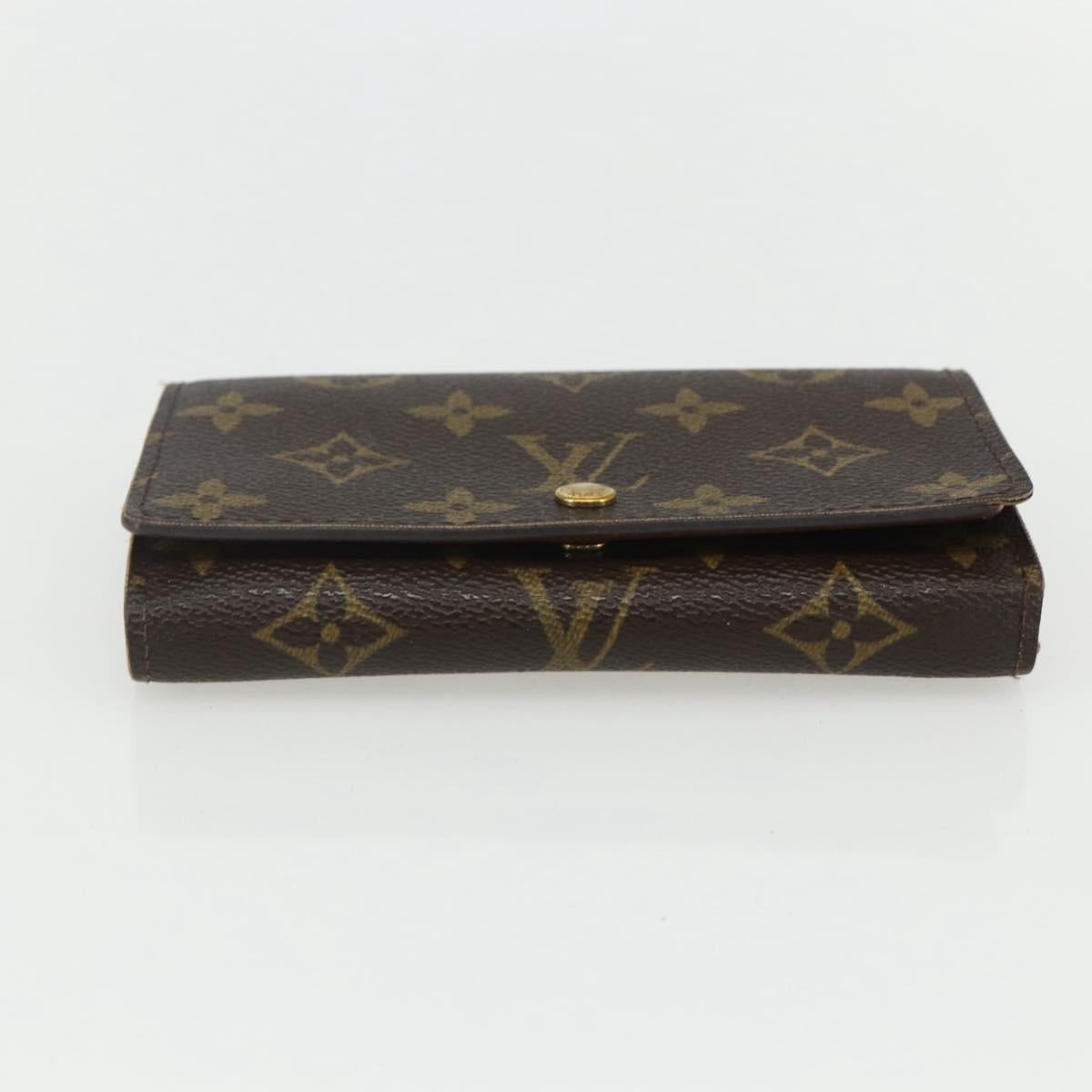 LOUIS VUITTON Monogram Porte Monnaie Billets Tresor Wallet M61730 Auth bs31324