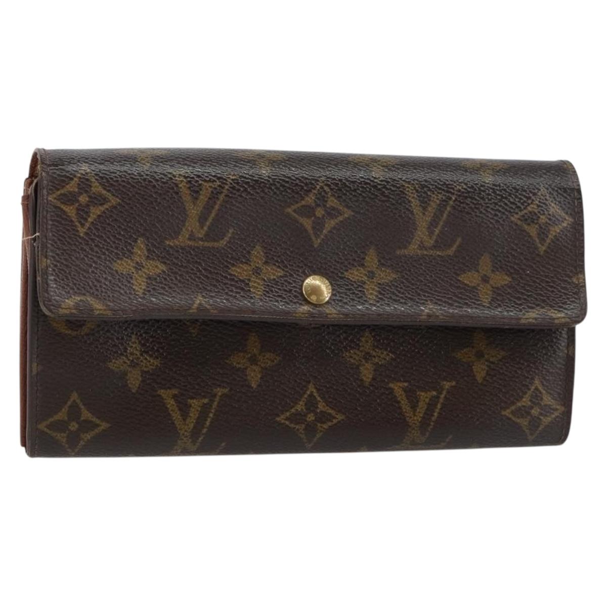 LOUIS VUITTON Monogram Pochette Porte Monnaie Credit Wallet M61725 Auth bs31325