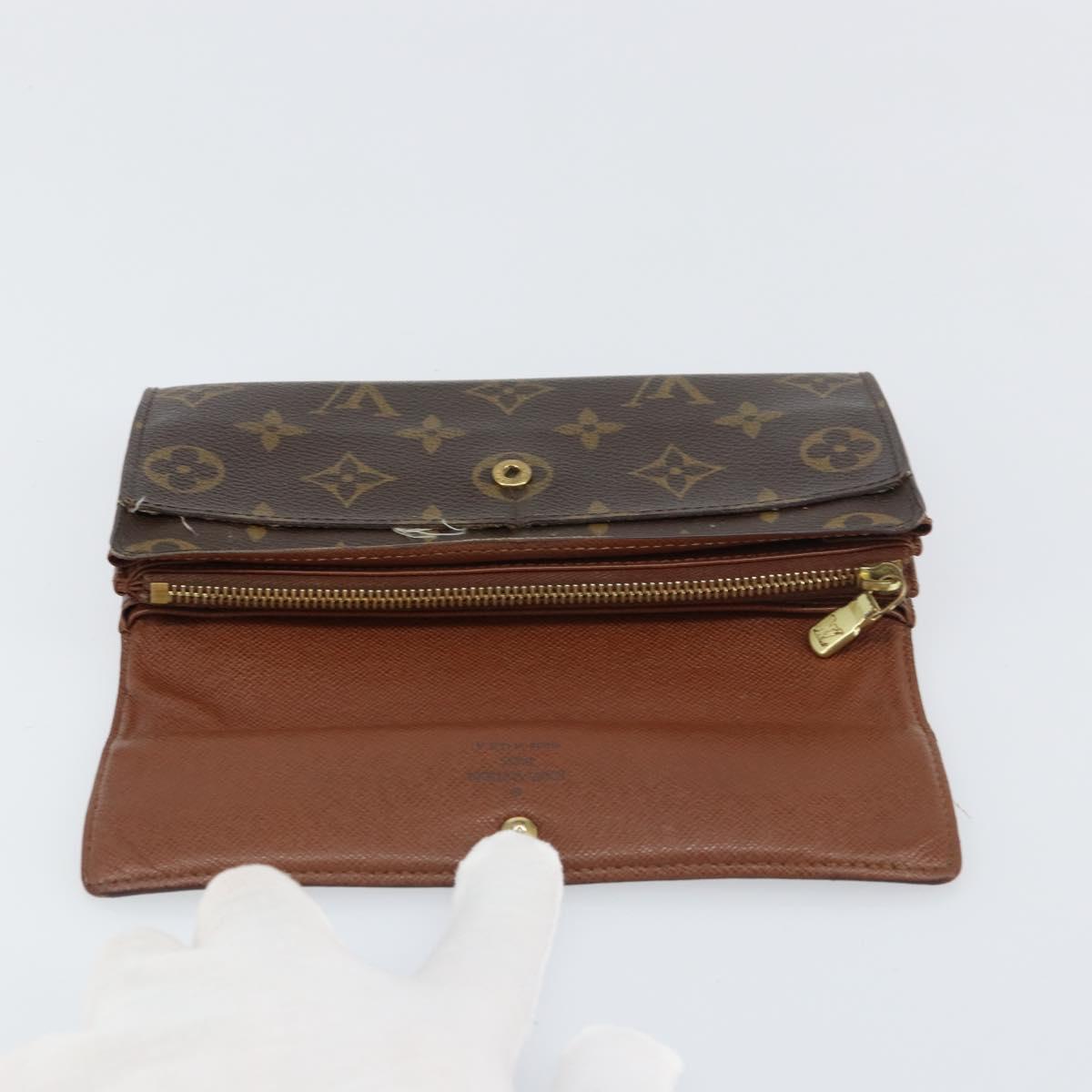 LOUIS VUITTON Monogram Pochette Porte Monnaie Credit Wallet M61725 Auth bs31325