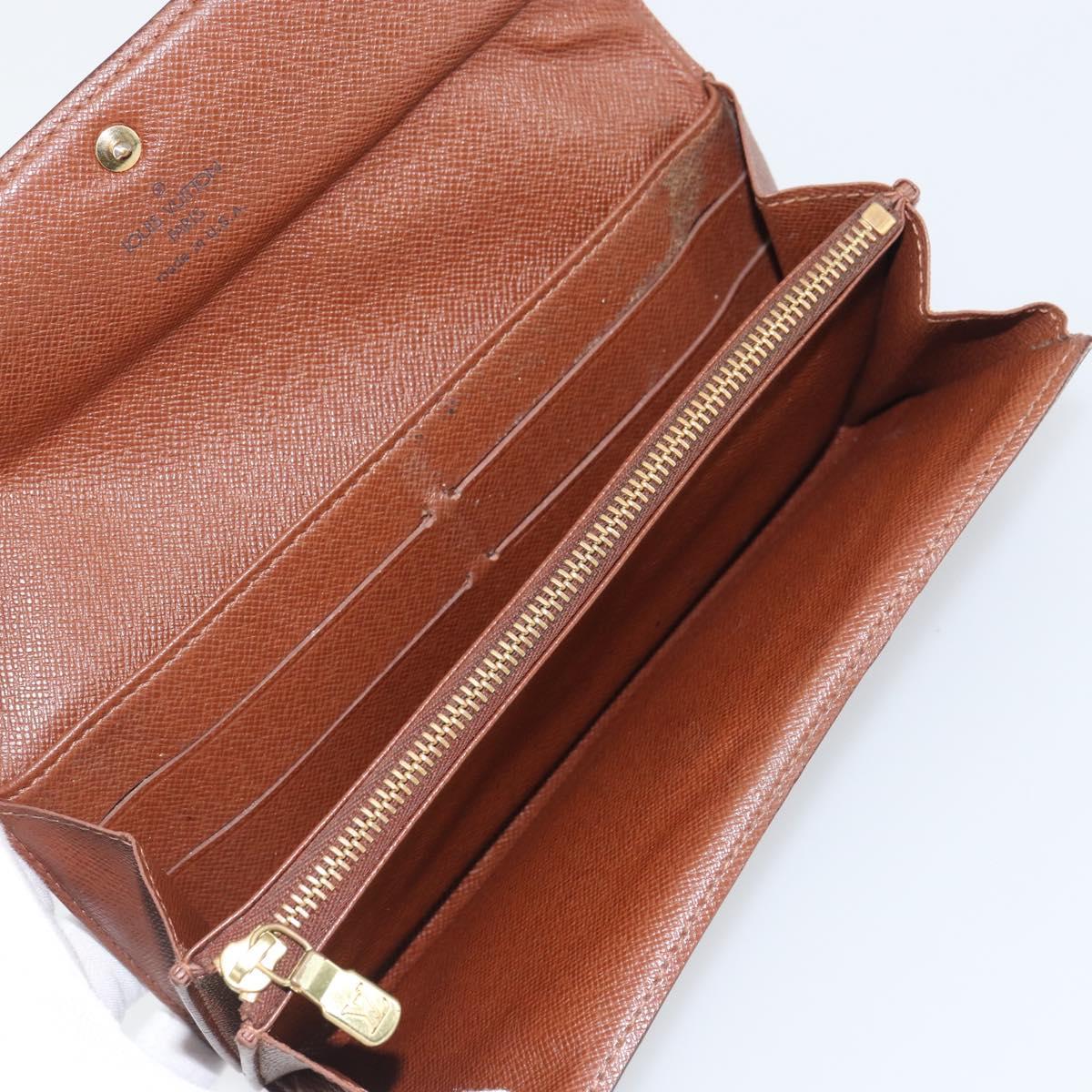 LOUIS VUITTON Monogram Pochette Porte Monnaie Credit Wallet M61725 Auth bs31325