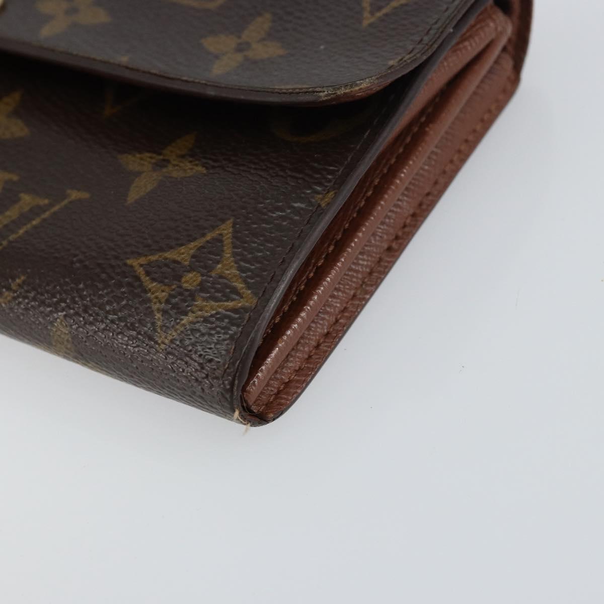 LOUIS VUITTON Monogram Pochette Porte Monnaie Credit Wallet M61725 Auth bs31325