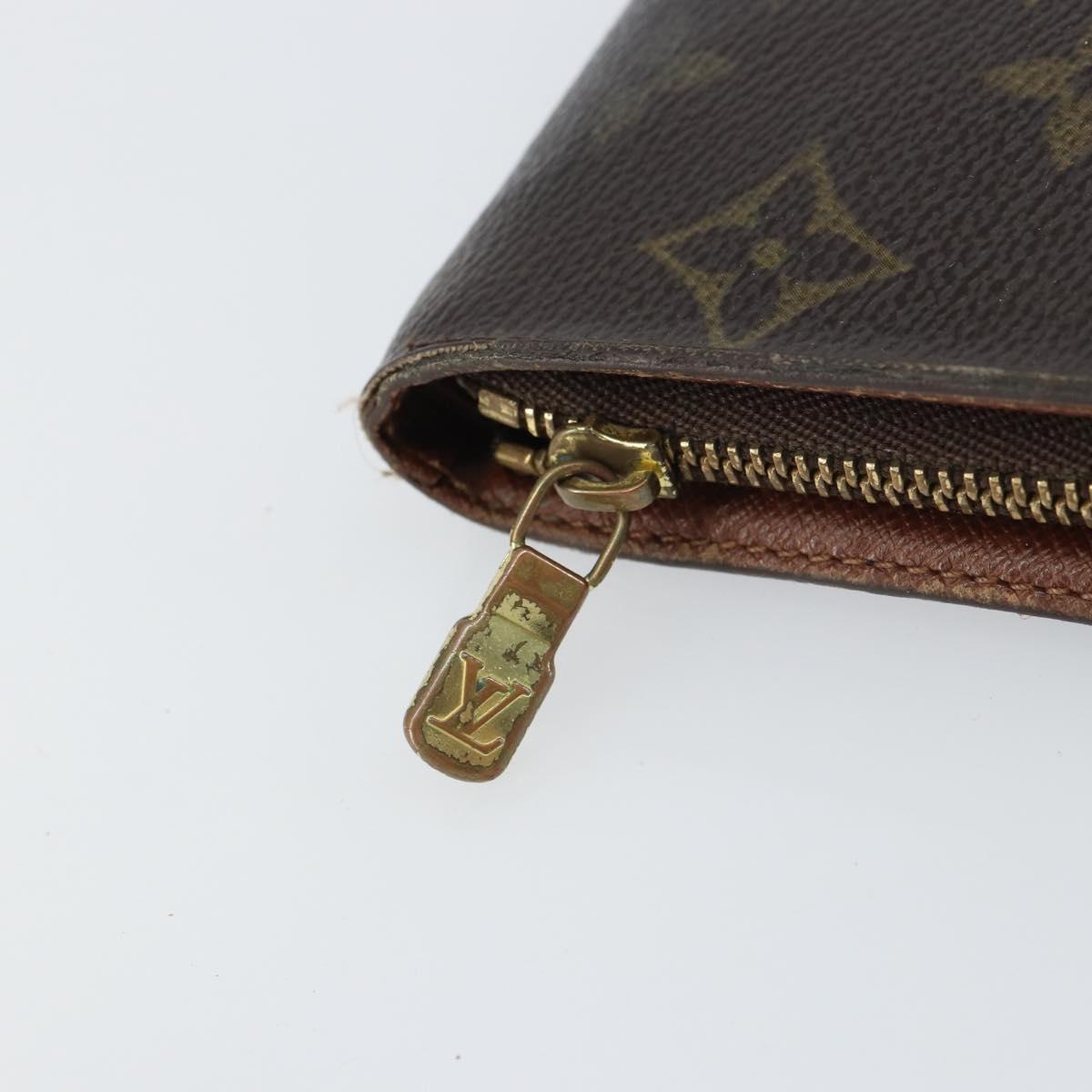 LOUIS VUITTON Monogram Porte Monnaie Zip Long Wallet M61727 LV Auth bs31326
