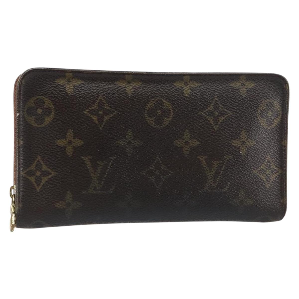 LOUIS VUITTON Monogram Porte Monnaie Zip Long Wallet M61727 LV Auth bs31326