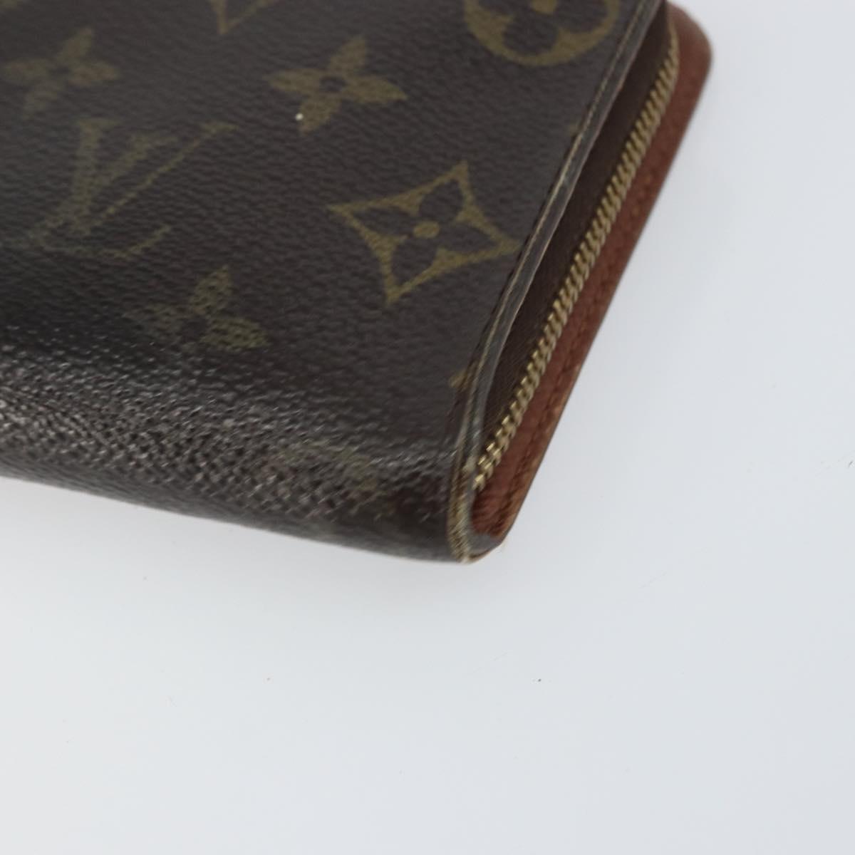 LOUIS VUITTON Monogram Porte Monnaie Zip Long Wallet M61727 LV Auth bs31326