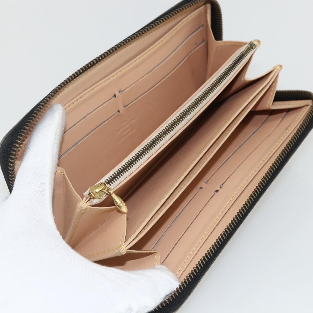 LOUIS VUITTON Monogram Multicolor Zippy Wallet Wallet Black M60243 Auth bs31331