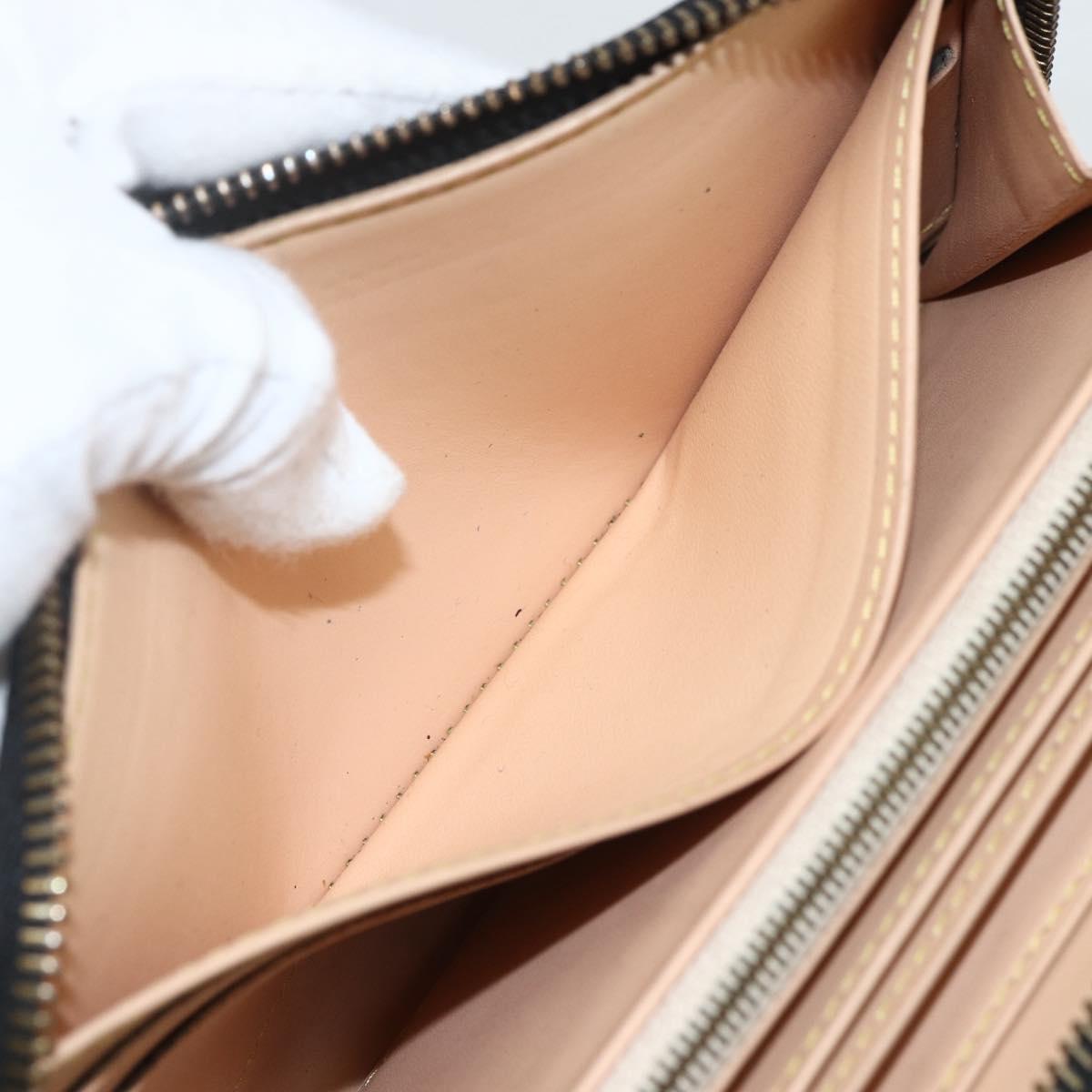 LOUIS VUITTON Monogram Multicolor Zippy Wallet Wallet Black M60243 Auth bs31331