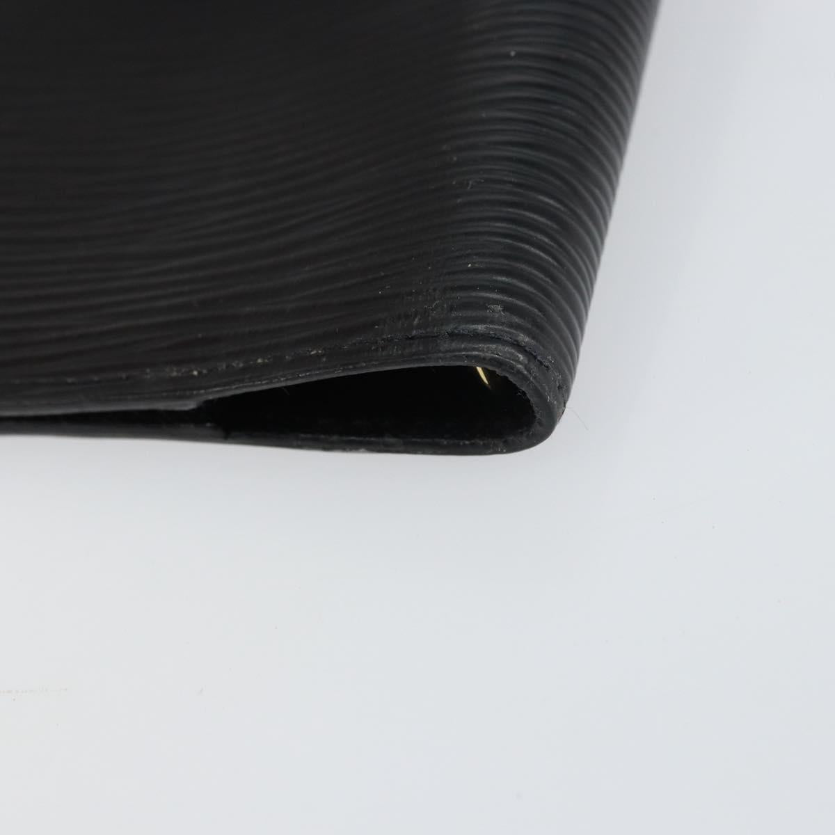 LOUIS VUITTON Epi Agenda PM Day Planner Cover Black R20052 LV Auth bs31334