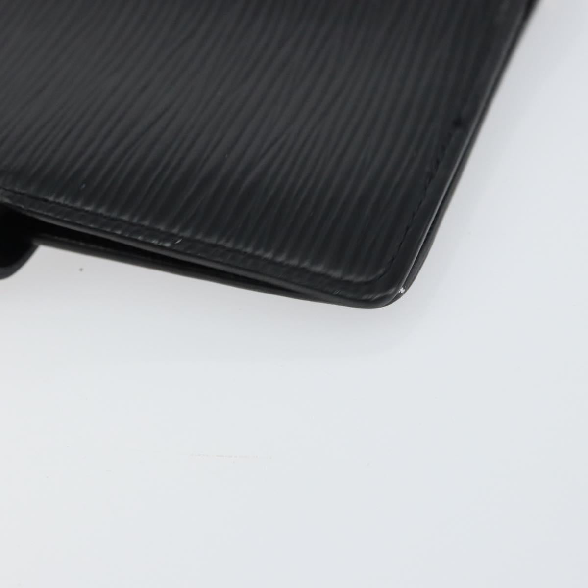 LOUIS VUITTON Epi Agenda PM Day Planner Cover Black R20052 LV Auth bs31334