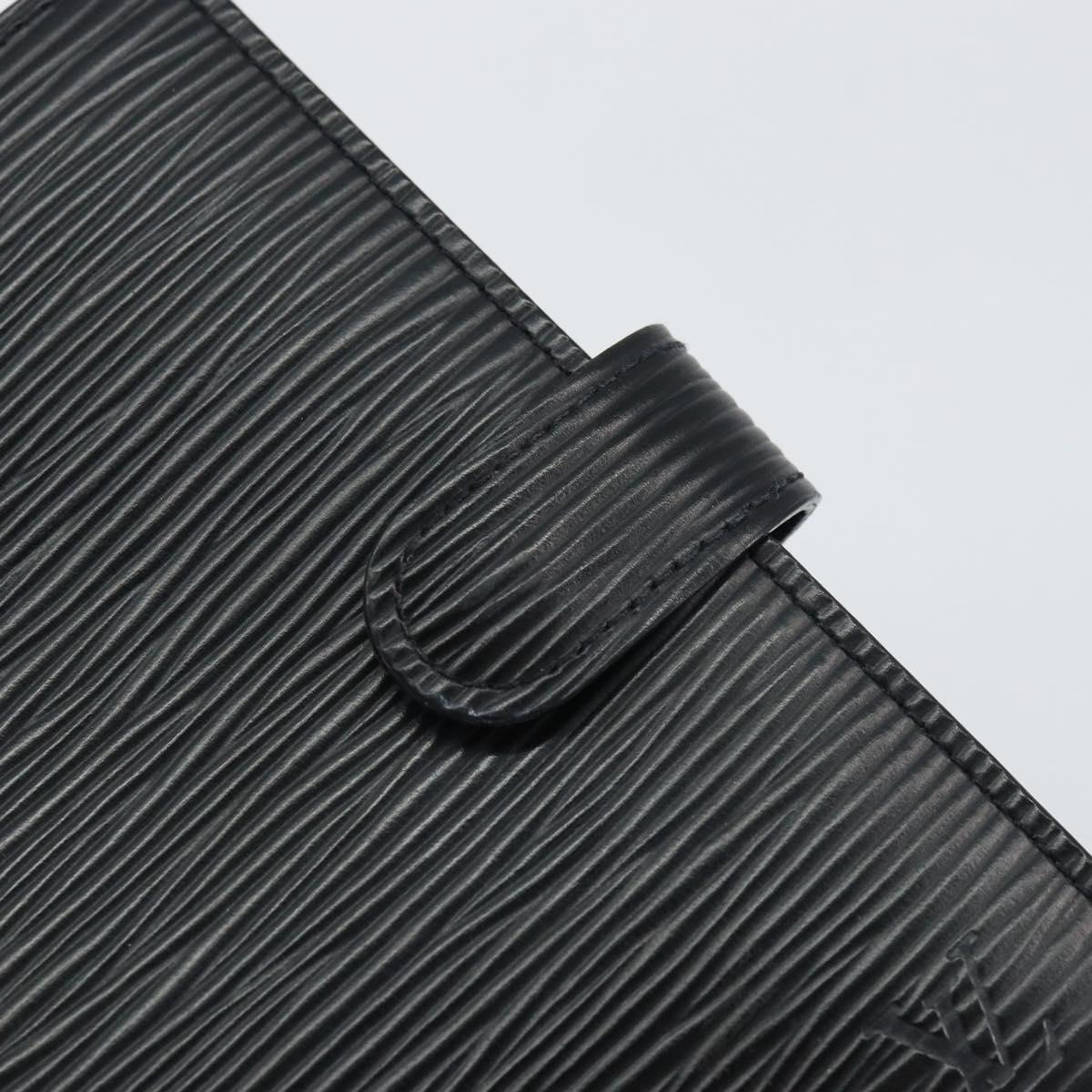 LOUIS VUITTON Epi Agenda PM Day Planner Cover Black R20052 LV Auth bs31334