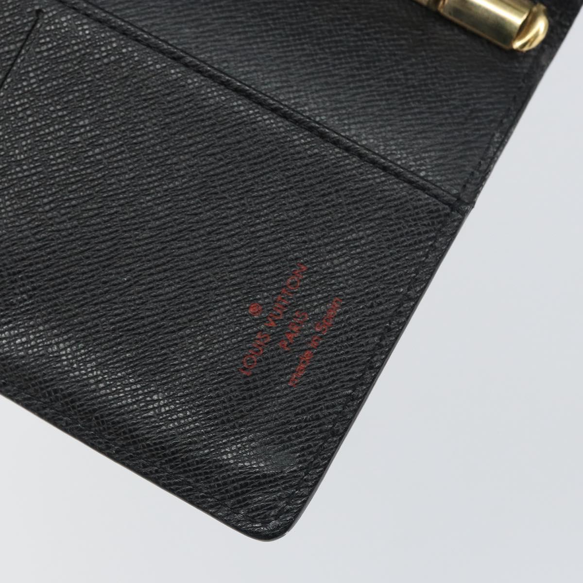 LOUIS VUITTON Epi Agenda PM Day Planner Cover Black R20052 LV Auth bs31334