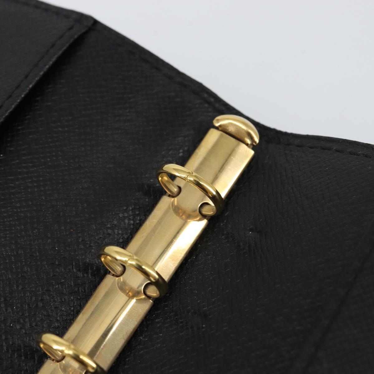 LOUIS VUITTON Epi Agenda PM Day Planner Cover Black R20052 LV Auth bs31334