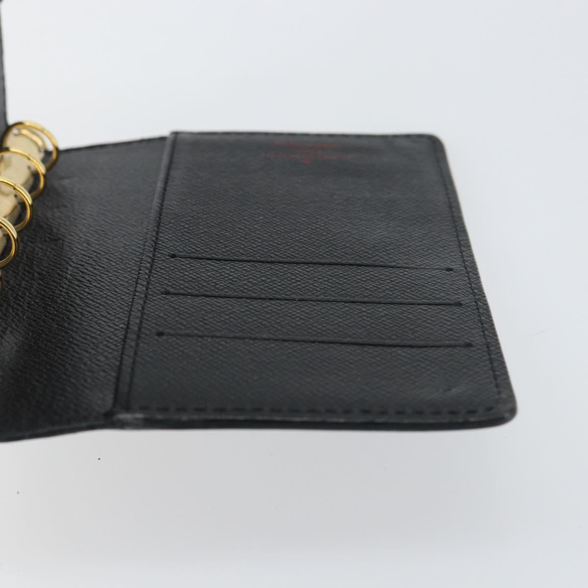 LOUIS VUITTON Epi Agenda PM Day Planner Cover Black R20052 LV Auth bs31334